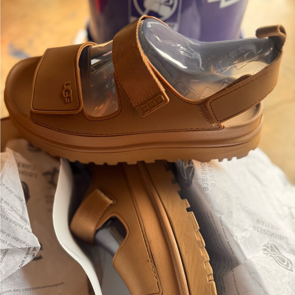 UGG Tan Open-Toe Sandals Women’s 11